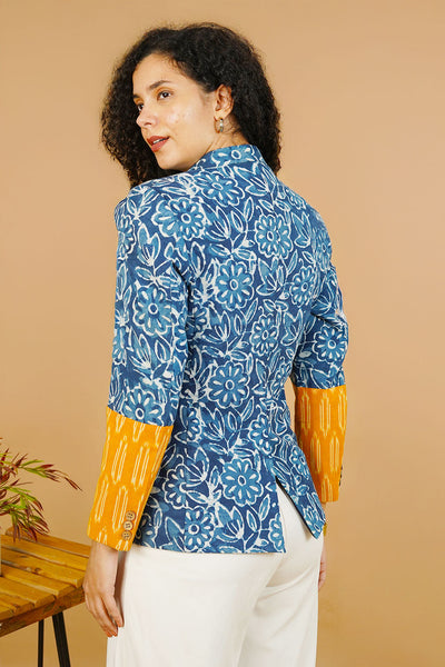 Blue Indigo Cotton Blazer