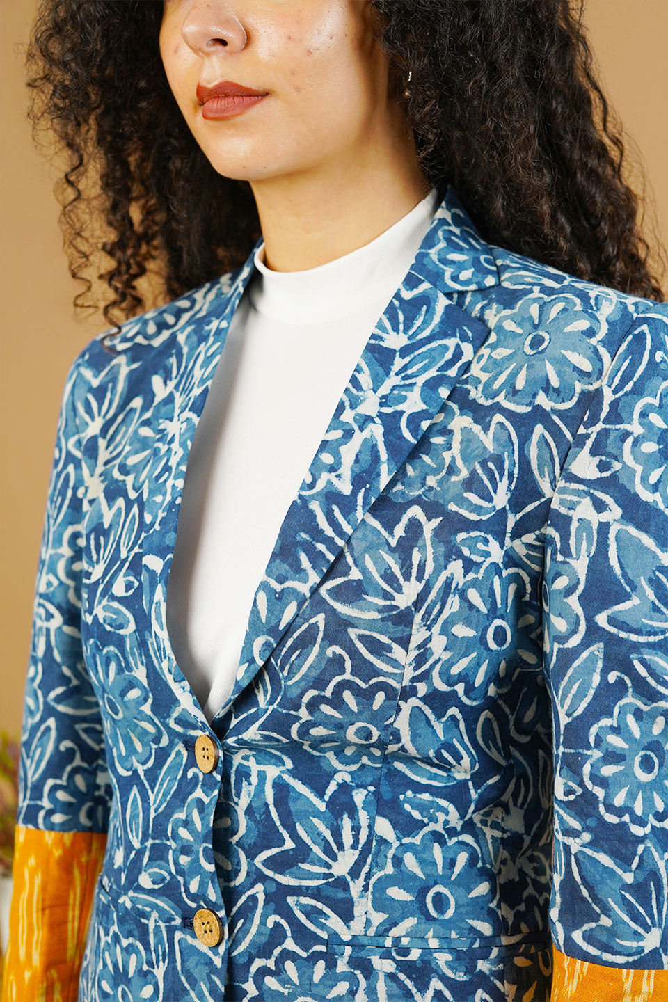 Blue Indigo Cotton Blazer