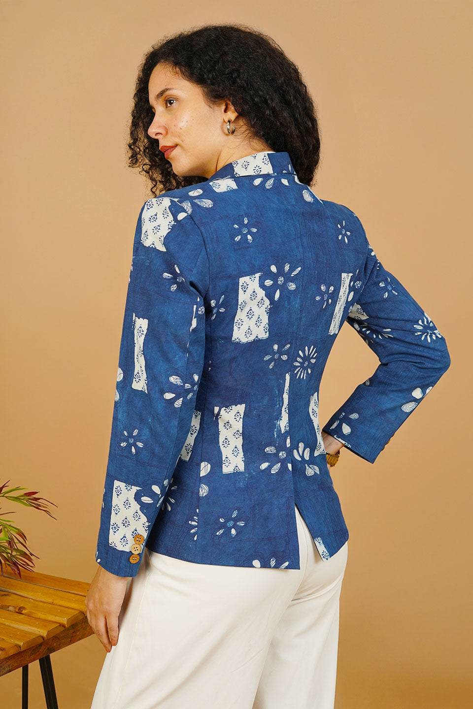Blue Indigo Cotton Blazer
