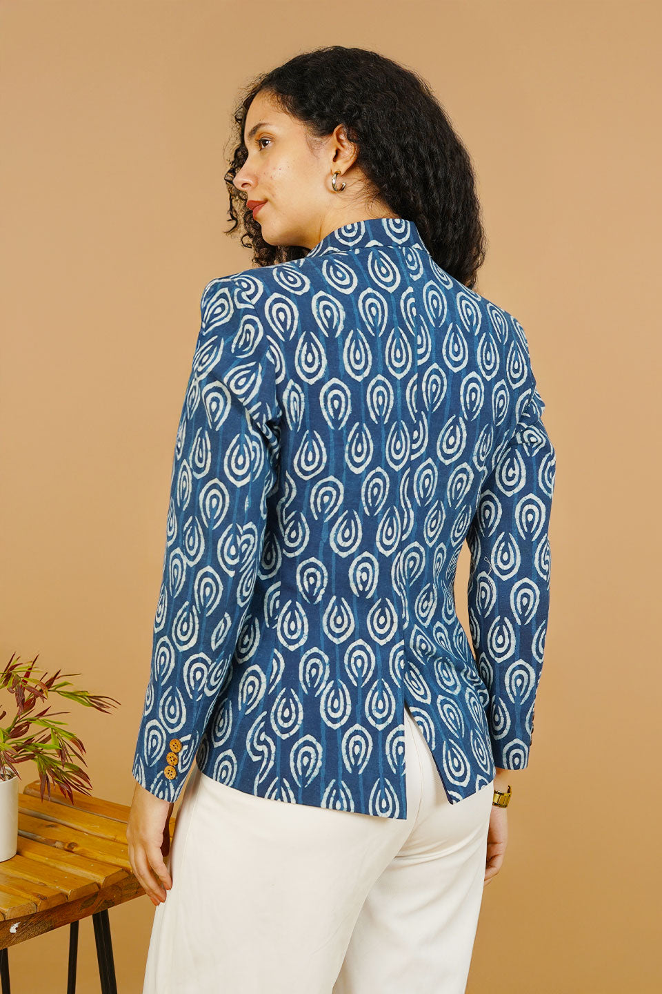 Blue Indigo Cotton Blazer