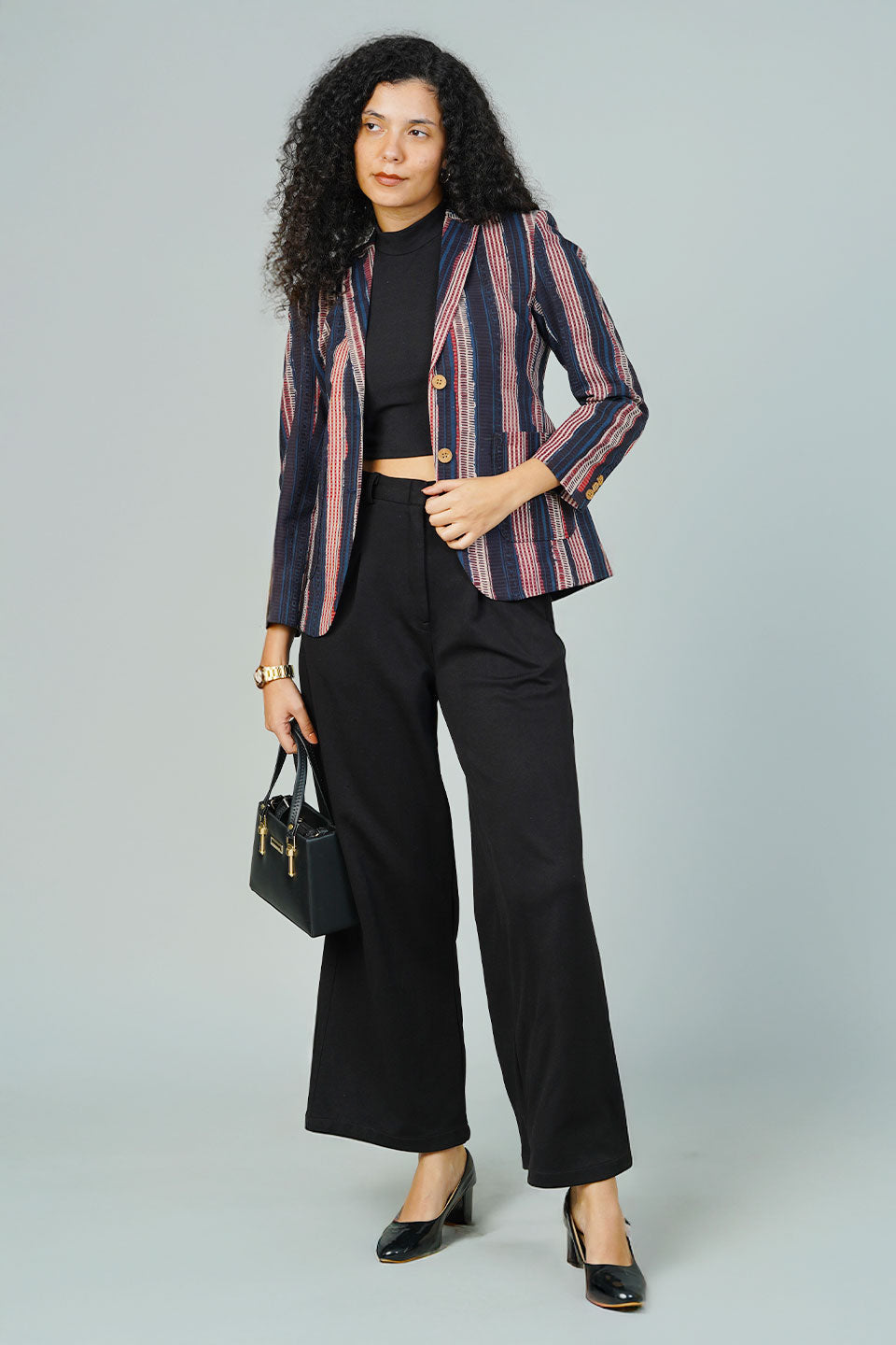 Brown Bagru Cotton Blazer