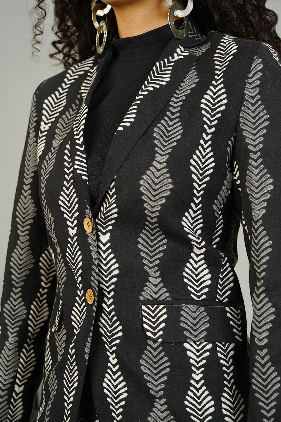 Black Indigo Cotton Suit