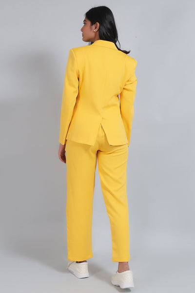 Polyester Cotton Yellow Suit