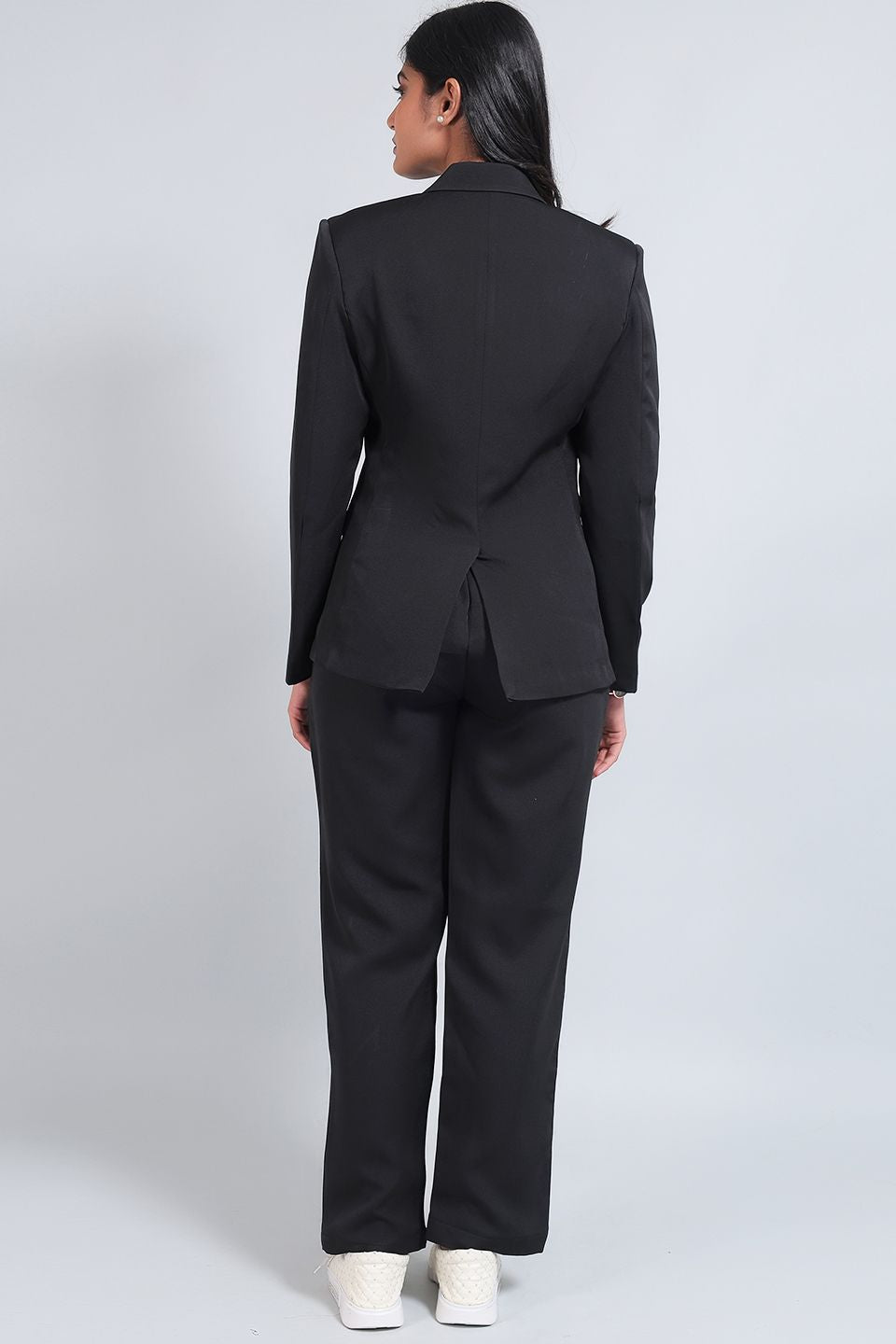 Polyester Cotton Black Suit