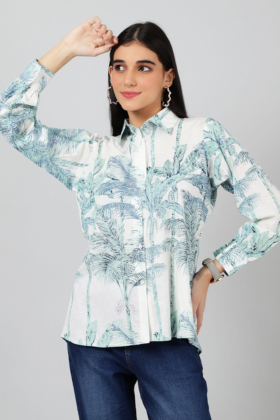 Jaipur Cotton White Shirt