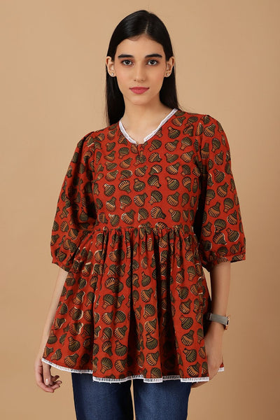 Jaipur Cotton Red Shirt