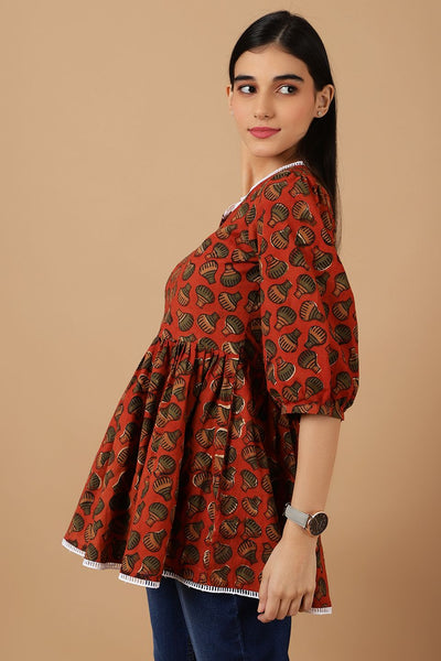 Jaipur Cotton Red Shirt