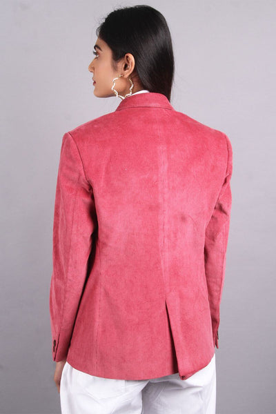 Corduroy Cotton Pink Blazer