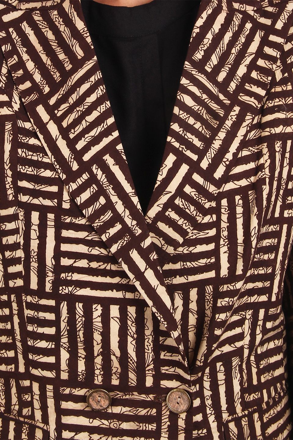 Bagru Brown Cotton Blazer