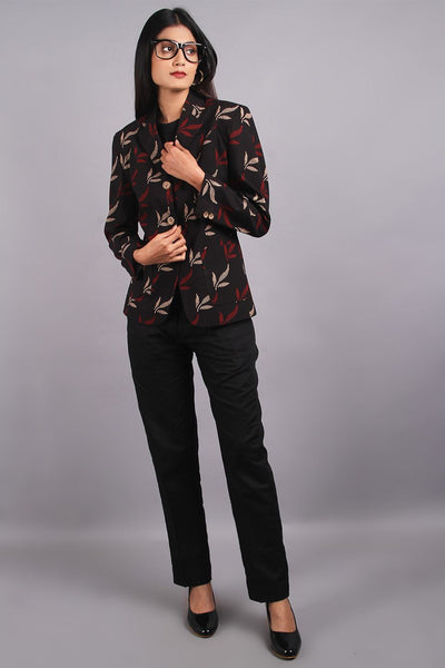 Bagru Black Cotton Blazer