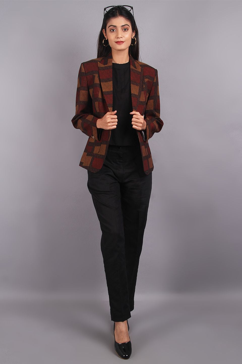 Bagru Brown Cotton Blazer