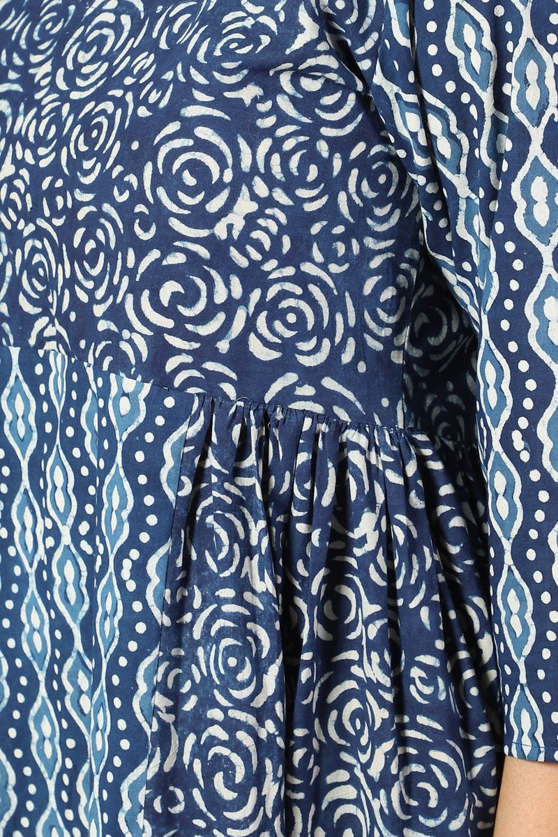 Robe midi indigo