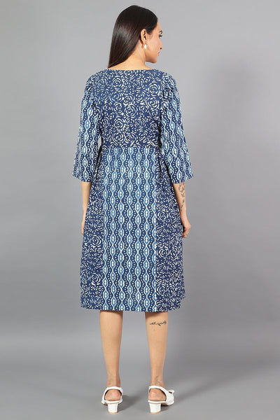 Robe midi indigo