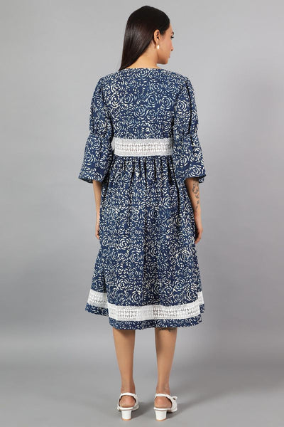 Robe midi indigo