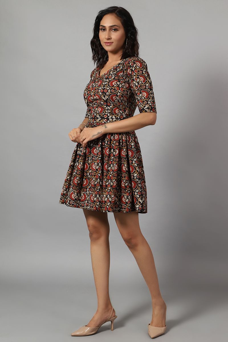 Bagru Mini Multicolored Dress