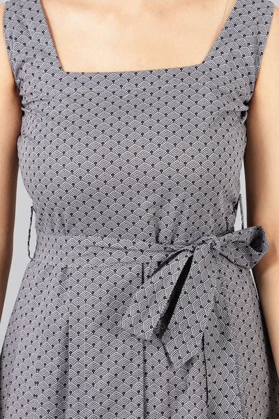 Cotton Midi Grey Dress