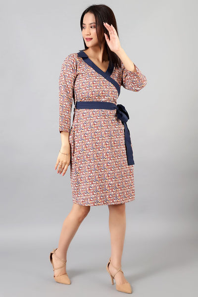 Robe Midi Multicolore en Coton