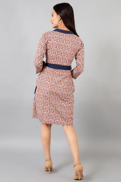 Cotton Midi Multicolored Dress