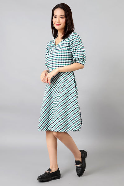 Cotton Midi Green Kleid