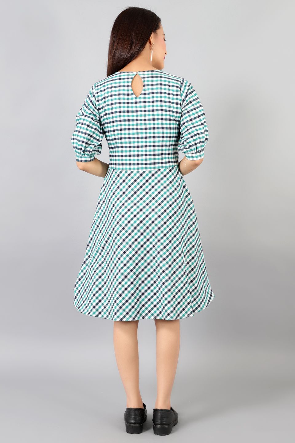 Cotton Midi Green Dress