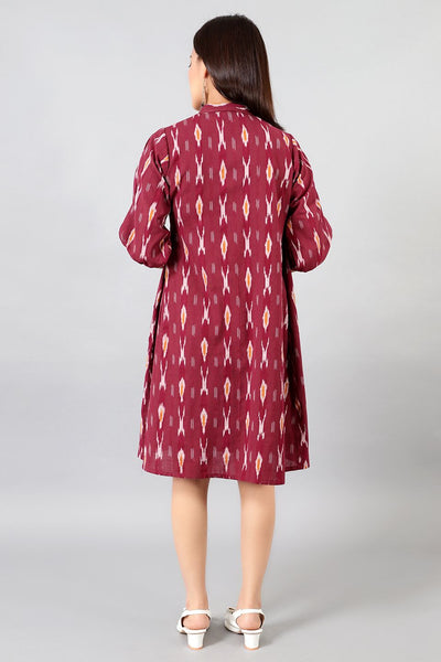 Abito rosso ikat midi