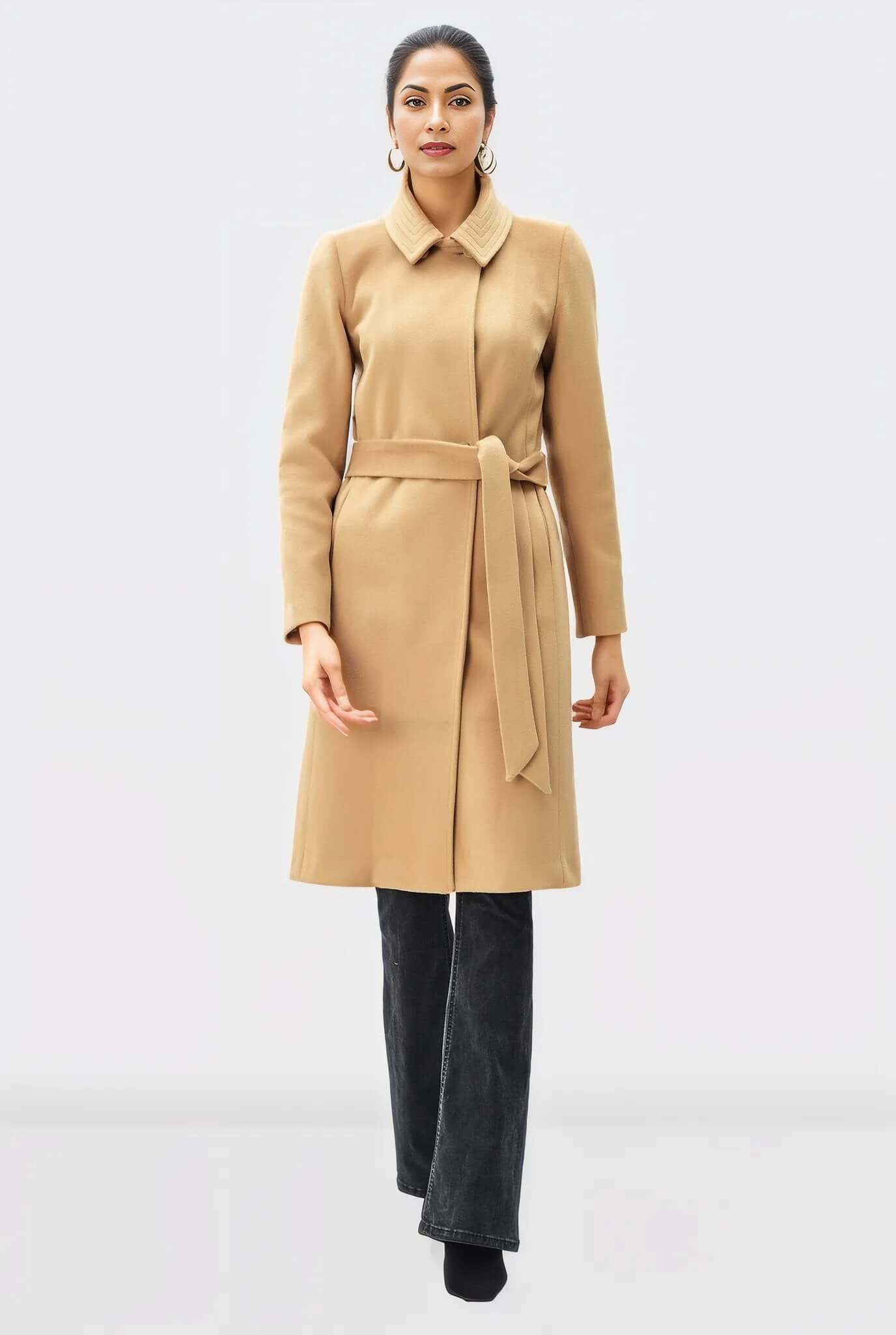 Melton-Look Car Coat