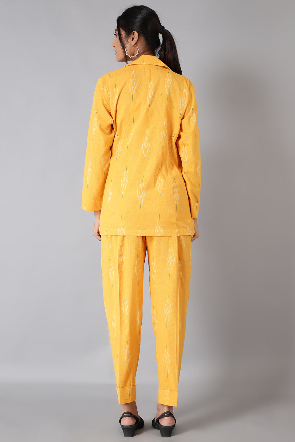 Ikat Yellow 3Pcs Dress