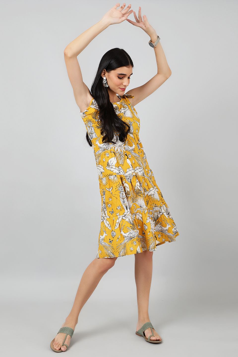 Jaipur Cotton Yellow Dress