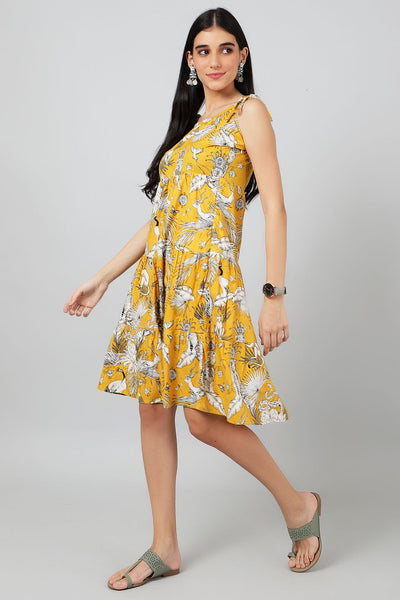 Jaipur Cotton Yellow Dress