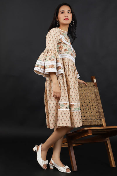 Jaipur Cotton Beige Dress