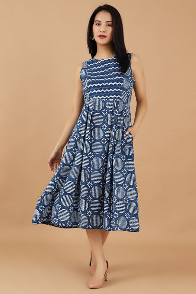 Indigo Cotton Blue Dress