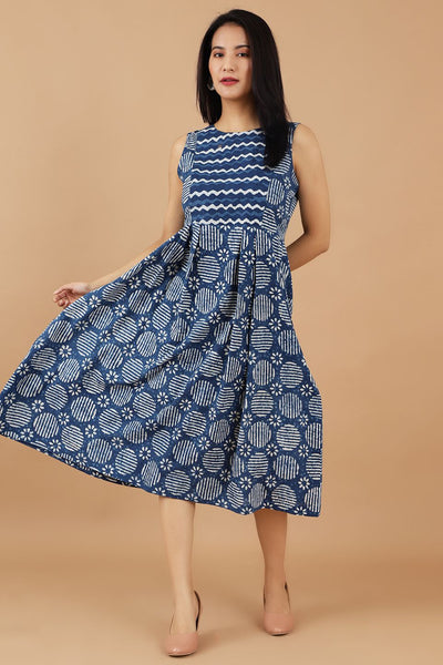 Indigo Cotton Blue Dress