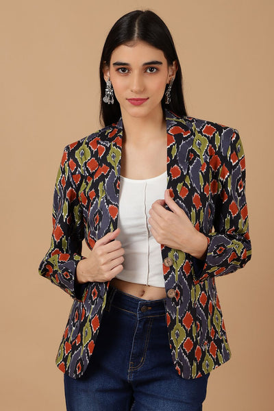 Jaipur Cotton Multicolored Blazer