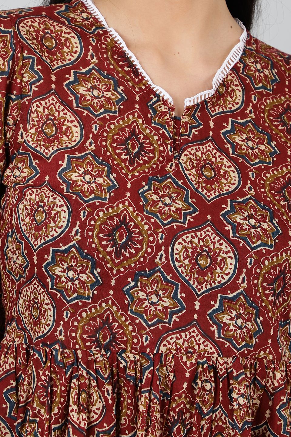 Jaipur Cotton Maroon Shirt
