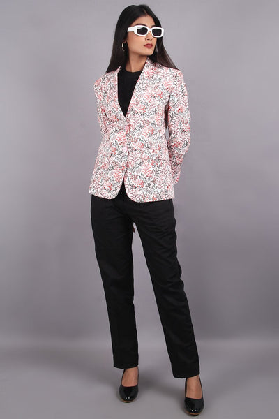 100% Premium Cotton Pink Blazer