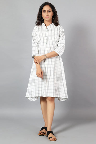 100% Cotton Midi White Dress