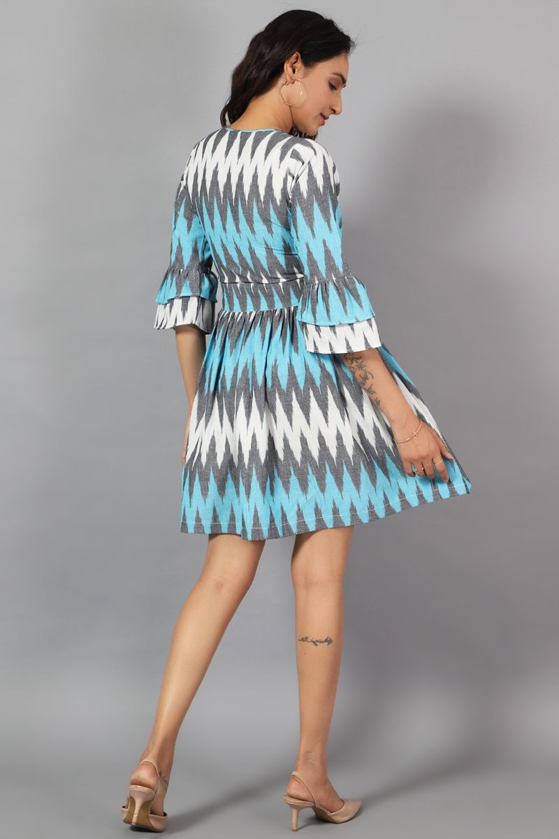 Ikat Mini Multicolored Dress
